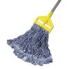 Rubbermaid Commercial 1 in Looped-End Wet Mop, Blue, Cotton/Synthetic, PK6, FGD21206BL00 FGD21206BL00